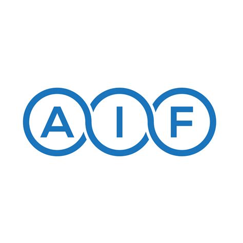 AIF Letter Logo Design On White Background AIF Creative Initials