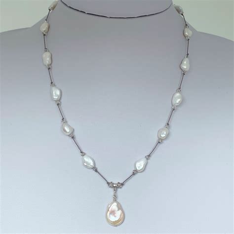 Freshwater Pearl Pendant Necklace Monica Love Your Rocks