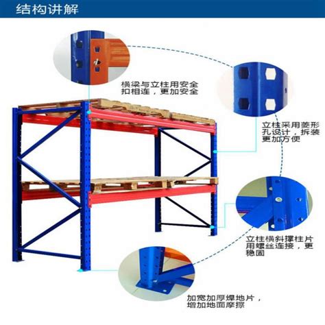 华阳重型仓储高位横梁式承重货架加厚钢制横梁组合式仓库货架厂家 阿里巴巴