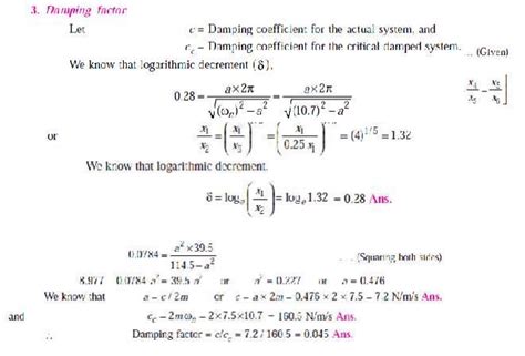 Solved Problems Single Degree Free Vibration