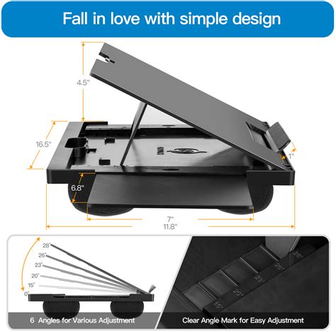 Portable Travel Laptop Lap Desk with Cushion, Detachable Mouse Pad Tray ...