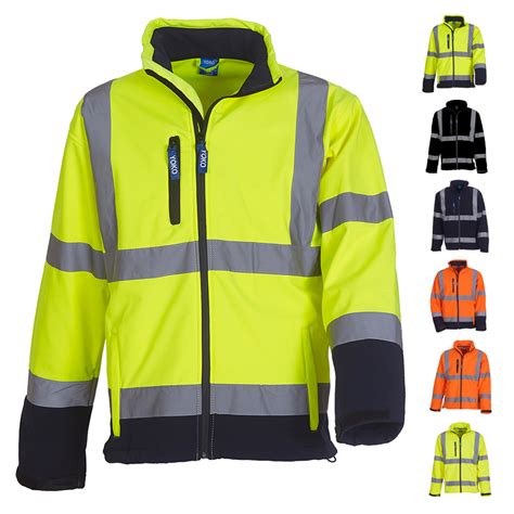 Yoko Hi Vis Soft Shell Reflective Jacket Brook Hivis Low Price