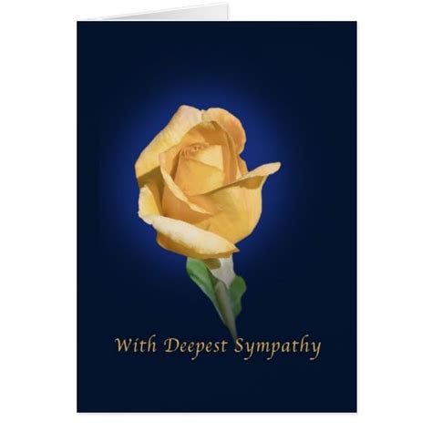 Sympathy, Yellow Rose Bud Card | Zazzle