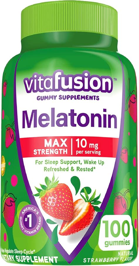 Vitafusion Max Strength Suplementos De Gomitas De Melatonina 100