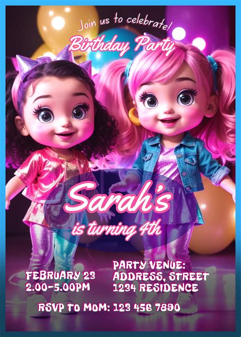 birthday invitation card girl 18 years 6
