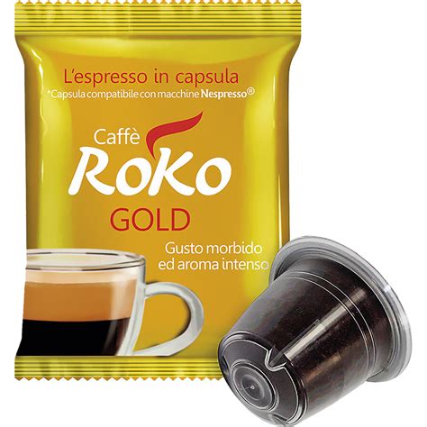 Cafea Capsule Cafferoko Gold Compatibile Nespresso 100 Buc In Flowpack Cu Atmosfera