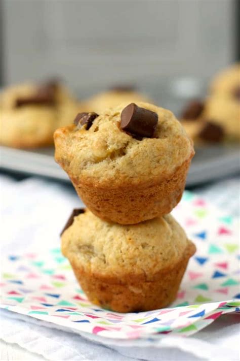 Vegan Banana Chocolate Chip Mini Muffins The Pretty Bee