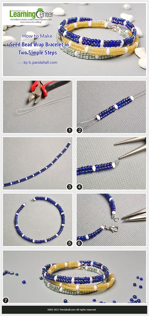 How To Make A Seed Bead Wrap Bracelet In Two Simple Steps Beaded Wrap