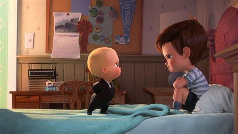 Boss Baby (voiced by Alec Baldwin) tries to convince Tim (voiced by ...