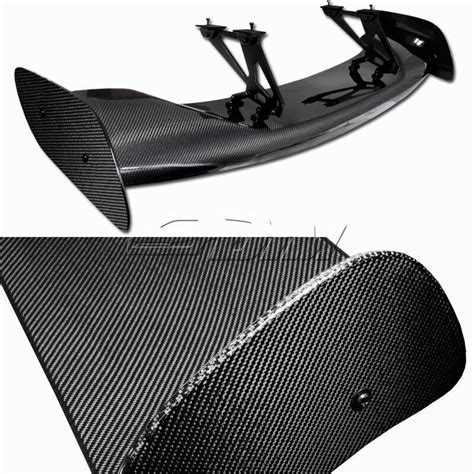 57 Real Carbon Fiber Adjustable Rear Trunk GT Style Spoiler Wing