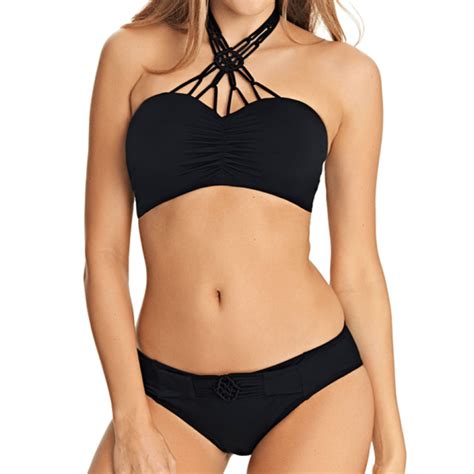 Freya Swim Macrame Bandeau Bikini Oberteil Black Bestelle Online Bei