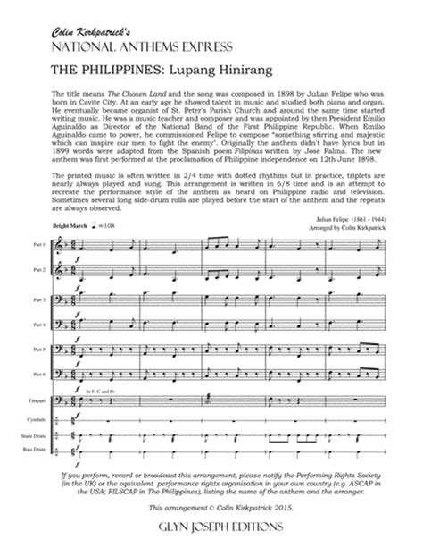 The Philippines National Anthem: Lupang Hinirang - Large Ensemble