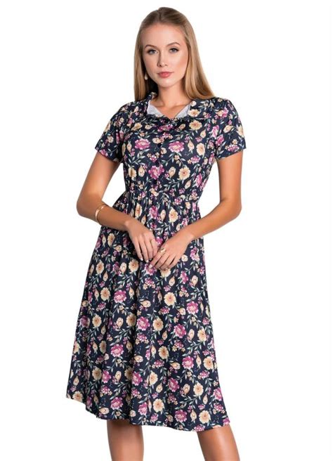 Vestido Moda Evang Lica Es Floral Queima De Estoque