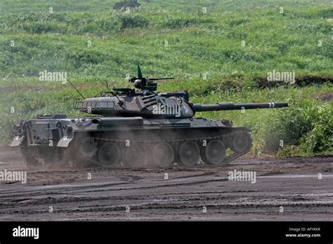 Japan Ground Self Defence Force Type 74 Tank Stock Photo - Alamy