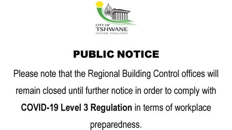 Petition · Re-open City of Tshwane Building Control Department - South ...