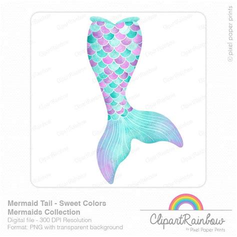 Printable Mermaid Tail Clipart