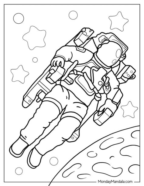 20 Astronaut Coloring Pages Free Pdf Printables