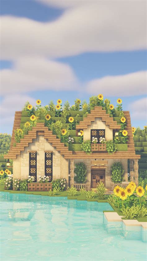 Minecraft How To Build A Sunflower House Minecraft Houses