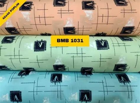 Bmb X Poplin Cotton Shirting Fabric At Rs Meter