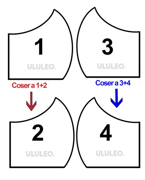 Aprende a hacer un tapabocas casero paso a paso Patrón para descargar