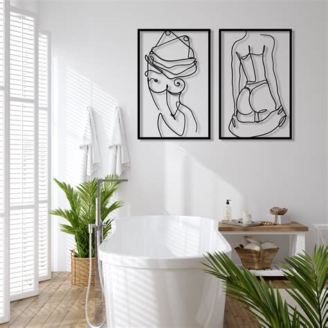 Set Of Female Body Naked Metal Wall Art Woman Body Naked Etsy Canada