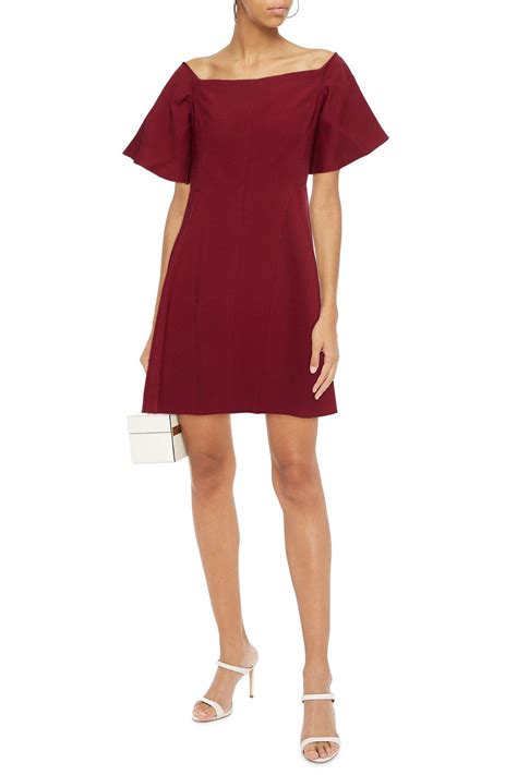 Valentino Garavani Fluted Wool And Silk Blend Crepe Mini Dress The Outnet