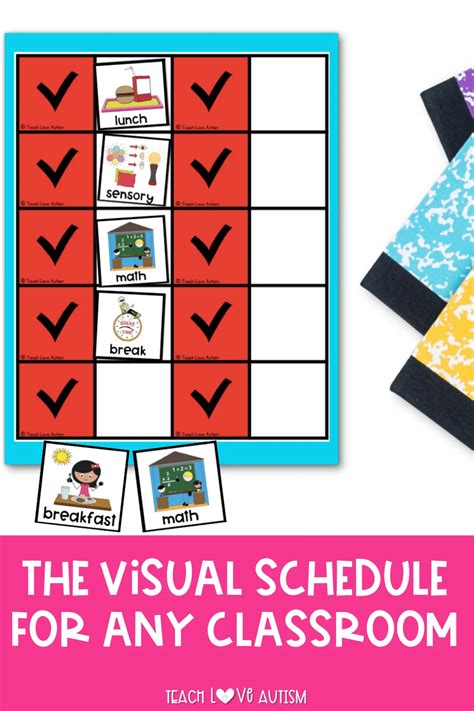 visual schedule   classroom teach love autism