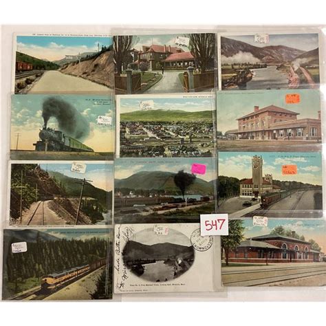 Transportation Montana Railroad Trains And Depot Postcards 39