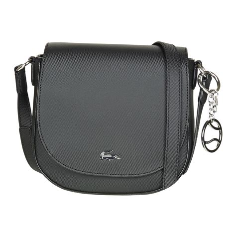 Femme Besaces Sacs Bandouli Re Lacoste Daily Classic Saddle Bag Noir