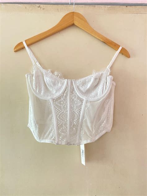 Glassons White Corset With Boning Women S Fashion Tops Sleeveless On