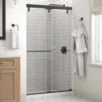 Delta Portman X In Frameless Contemporary Sliding Shower Door In