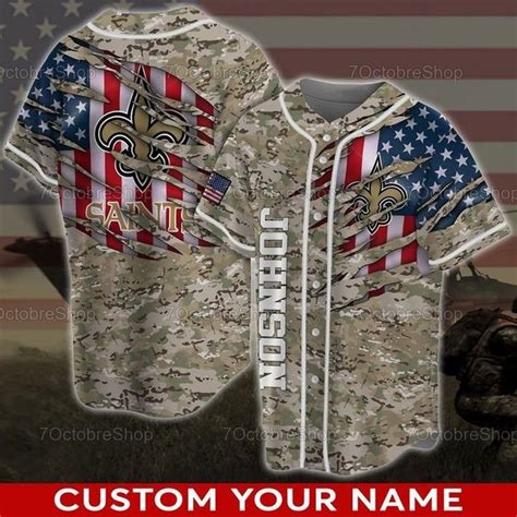 Nfl New Orleans Saints Camo 3d Baseball Shirt Mte02 Meteew