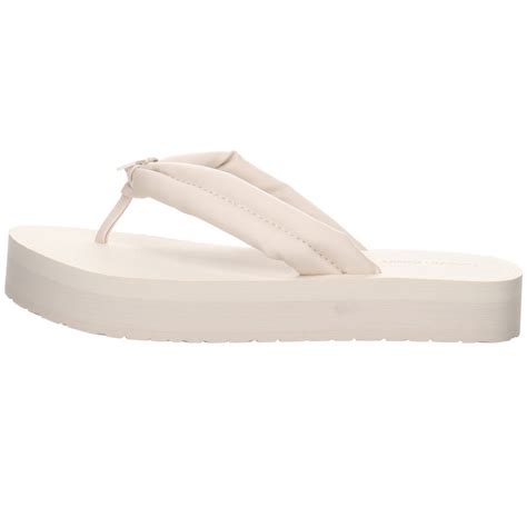 Damen Calvin Klein Flatform Flip Flop Pantolette In Grau