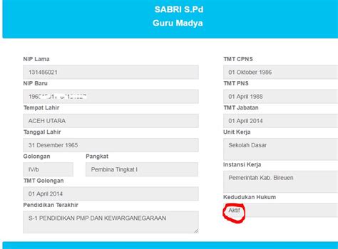 Cara Cek Online Status Keaktifan Pns Dan Guru Di Bkn Putra Sawang