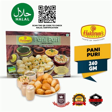 Halal Haldiram S Pani Puri Gol Gappe Gm Ready To Eat Indian