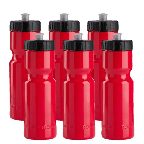 50 Strong Reusable Squeezable Plastic Sports Water Bottles Bulk Pack Of 6 22 Oz Bpa Free