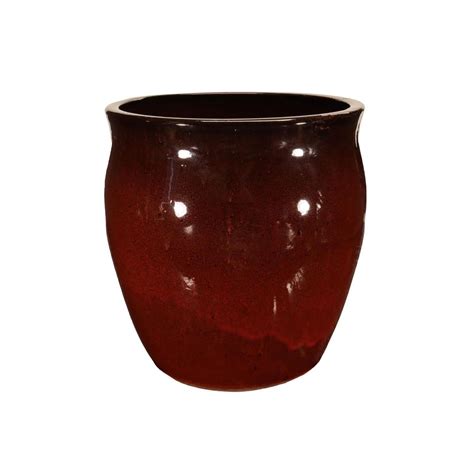 Willory Ceramic Glazed Pot Large Oxblood Red Mitre