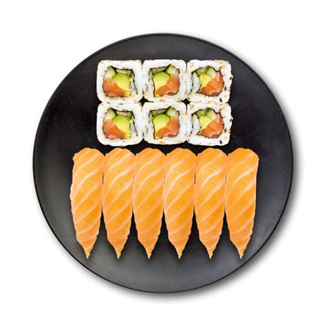 Salmon Sushi And California Rolls Sushi Gourmet