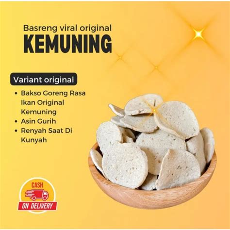 Jual CEMILAN BASRENG VIRAL KEMUNING BAKSO GORENG PEDAS DAUN JERUK