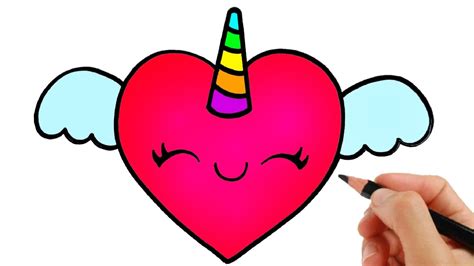 How To Draw A Cute Heart Easy Step By Step Kawaii Drawings Youtube