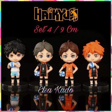 Jual Figure Haikyuu Set Isi 4 Haikyu Volley Hinata Shoyo Kageyama Tobio