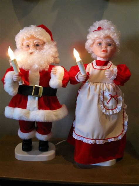 Large 24 Animated Santa And Mrs Claus Set Of 2 Etsy