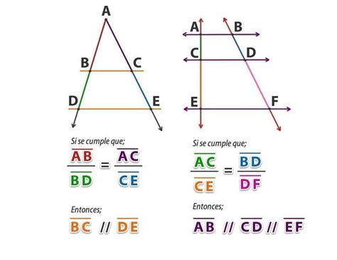 Aplicando el teorema de Tales encuentra la razón de proporcionalidad