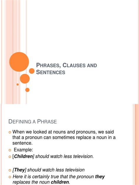 phrases  clauses  phrase noun