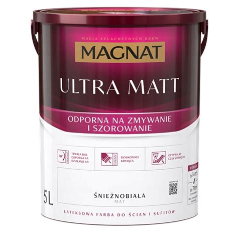 Magnat Ultra Matt farba odporna na zmywanie i szorowanie śnieżnobiała