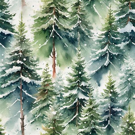 Evergreen Pine Trees Seamless Art Free Stock Photo - Public Domain Pictures