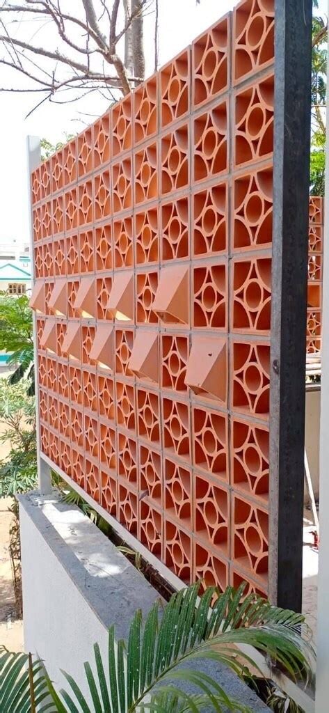 Terracotta Clay Jali Partition Wall Cladding Facade Surya, 50% OFF