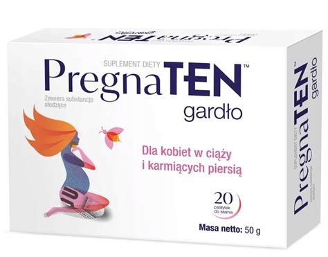 Suplement diety Pregnaten Na Gardło Ciąża 20 Pastylek Do Ssania