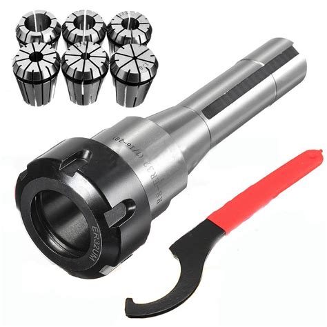 R8 Er32 Shank Chuck Holder 6pcs Spring Collet 1 8 3 4 Cnc Milling Lathe Set Ebay