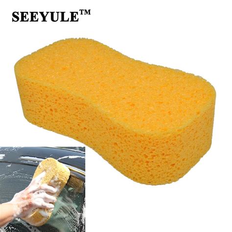 1pc Seeyule High Density Car Wash Sponge Honeycomb Style Home Cleaning